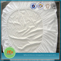 La colcha cabida sábana blanca de la tela del algodón del color del uso en el hogar del mejor precio con elástico